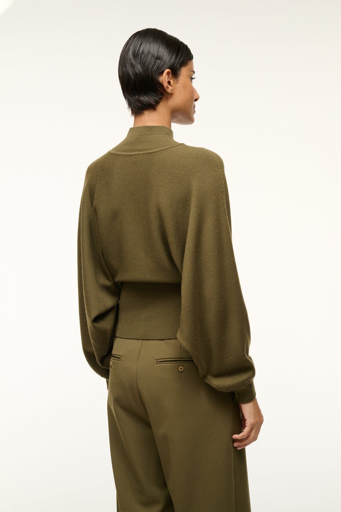 Image KAROLINE SWEATER | SERGEANT GREEN 3 of 4 and Clicking this image will trigger a zoom pop-up