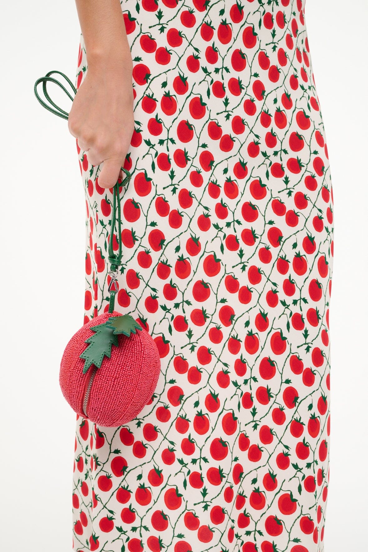 Image CAMPARI BEADED BAG | TOMATO 4 of 6 and Clicking this image will trigger a zoom pop-up