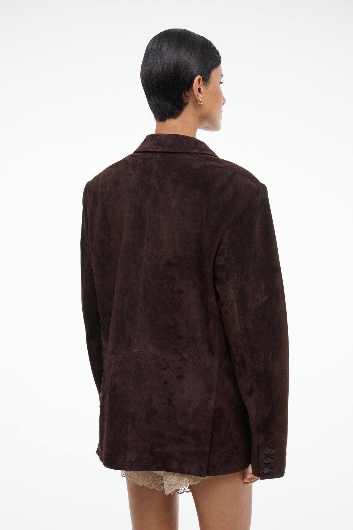 Image NATALIE SUEDE JACKET | ESPRESSO 4 of 6 and Clicking this image will trigger a zoom pop-up
