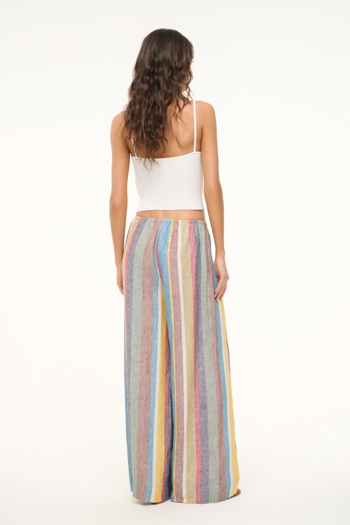 Image BONFIRE LINEN PANT | MARKET STRIPE 4 of 7 and Clicking this image will trigger a zoom pop-up