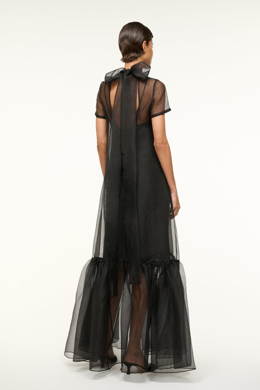 STAUD CALLUNA DRESS BLACK