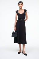 Image ALBA BALLET SLINGBACK | BLACK SATIN 2 of 7