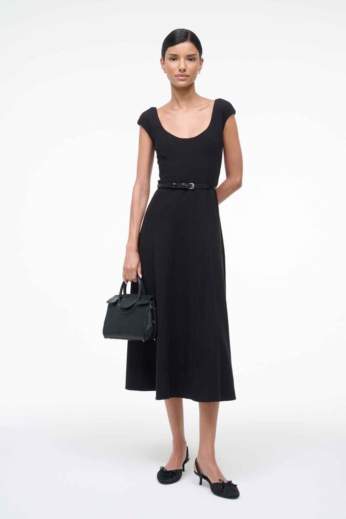 STAUD, Charlotte Dress in Black, Size 0 STAUD, Charlotte Dress in Black, Size 0