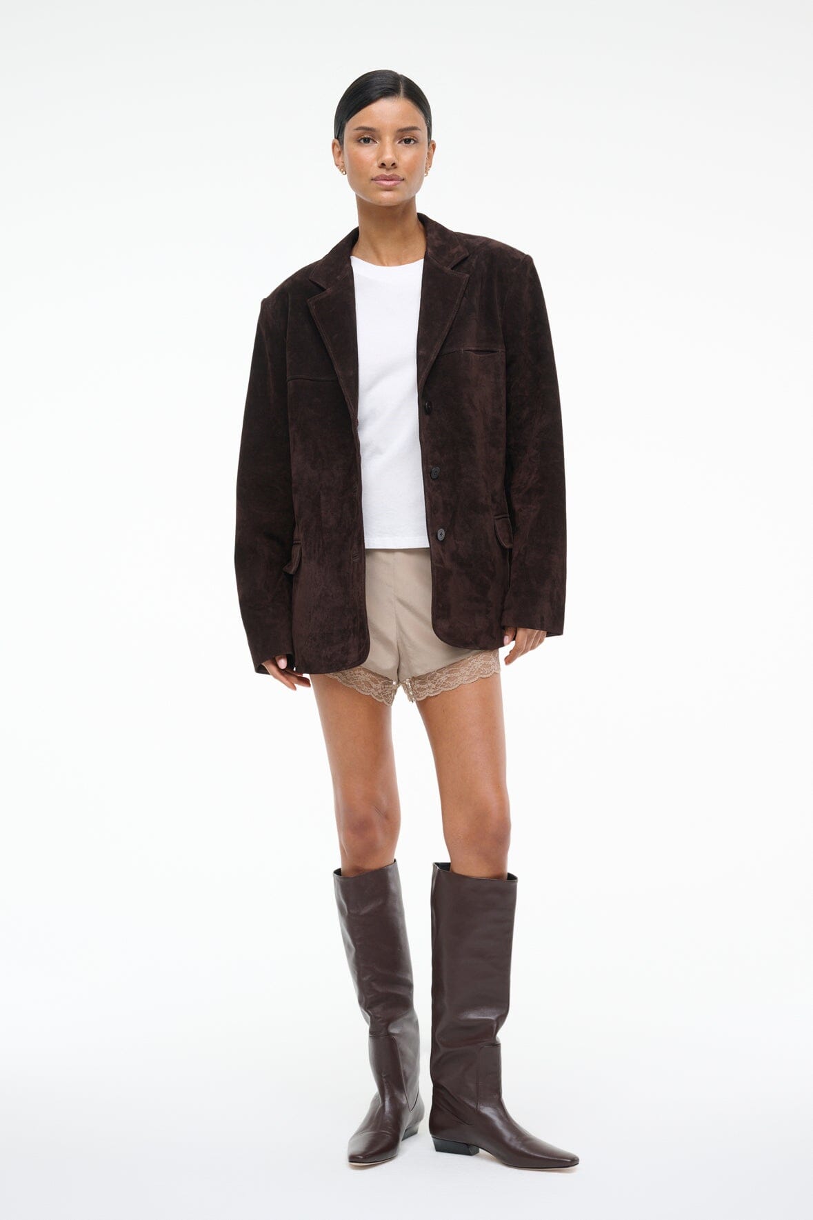 Image NATALIE SUEDE JACKET | ESPRESSO 5 of 6 and Clicking this image will trigger a zoom pop-up