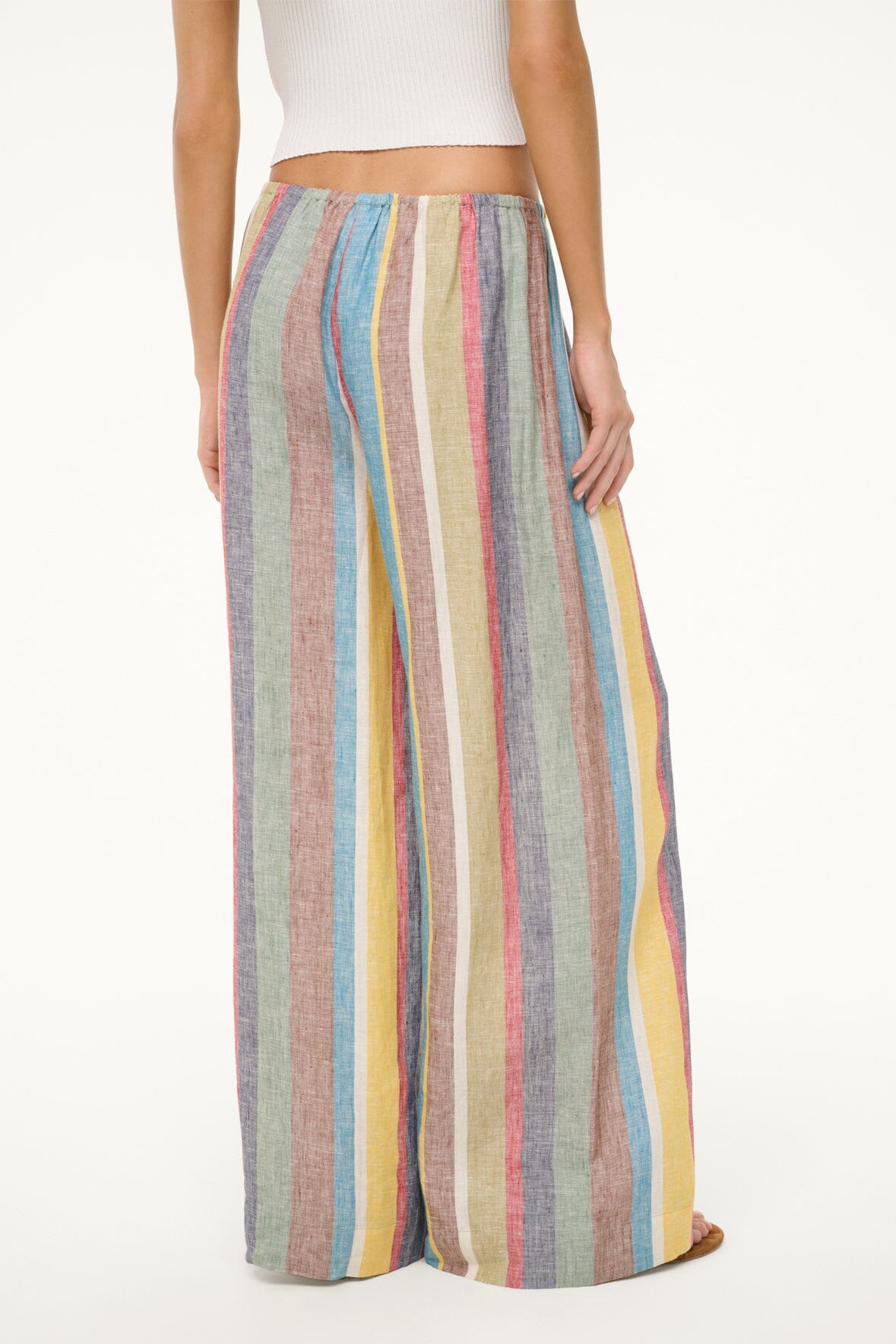 Image BONFIRE LINEN PANT | MARKET STRIPE 5 of 7 and Clicking this image will trigger a zoom pop-up