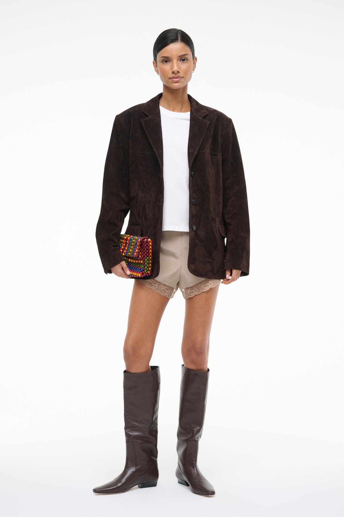 Image NATALIE SUEDE JACKET | ESPRESSO 2 of 6 and Clicking this image will trigger a zoom pop-up