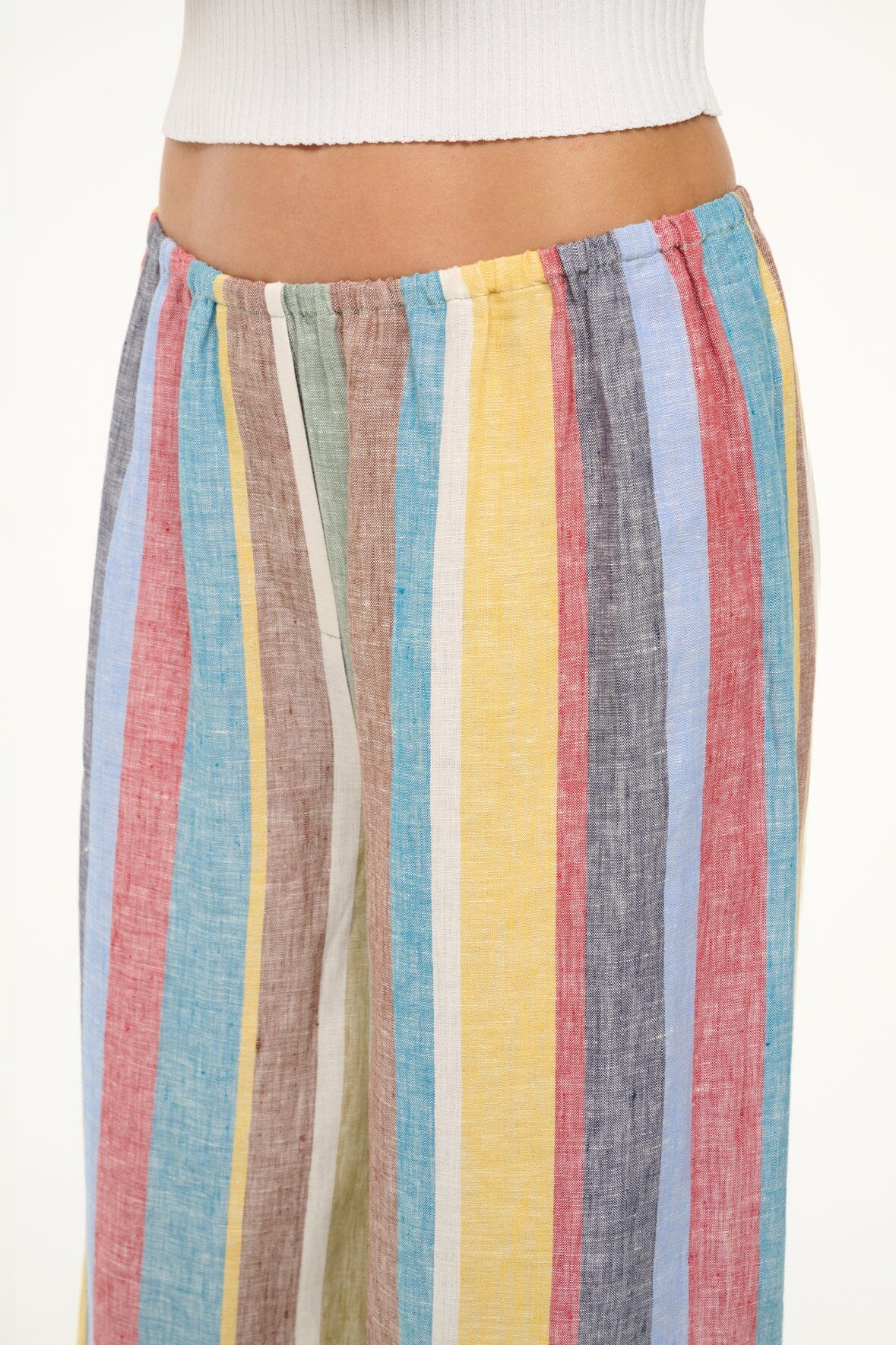 Image BONFIRE LINEN PANT | MARKET STRIPE 6 of 7 and Clicking this image will trigger a zoom pop-up