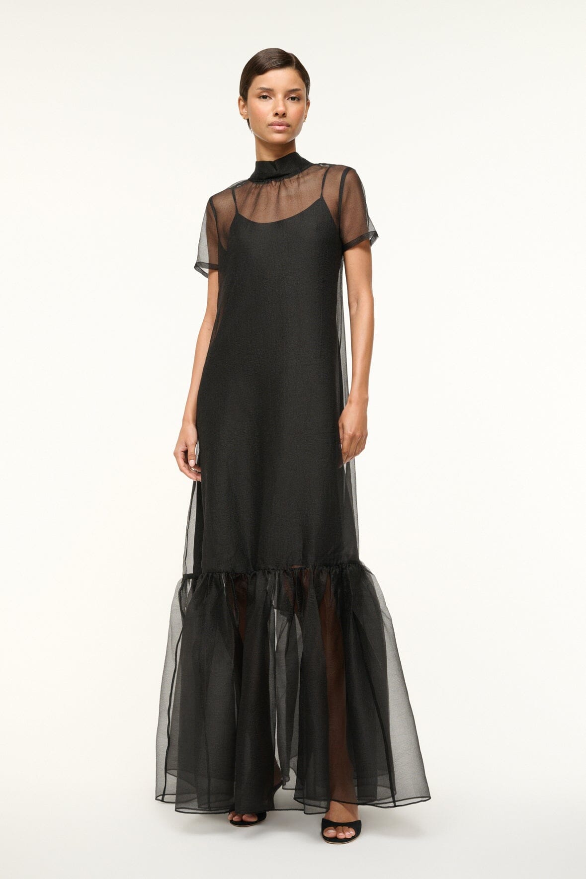 STAUD CALLUNA DRESS BLACK