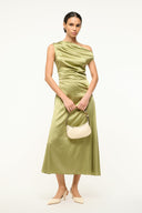 Image PHARE SILK DRESS | MOSS 1 of 7