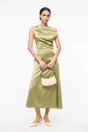 Image PHARE SILK DRESS | MOSS 1 of 7