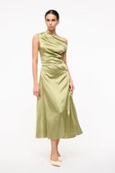 Image PHARE SILK DRESS | MOSS 6 of 7