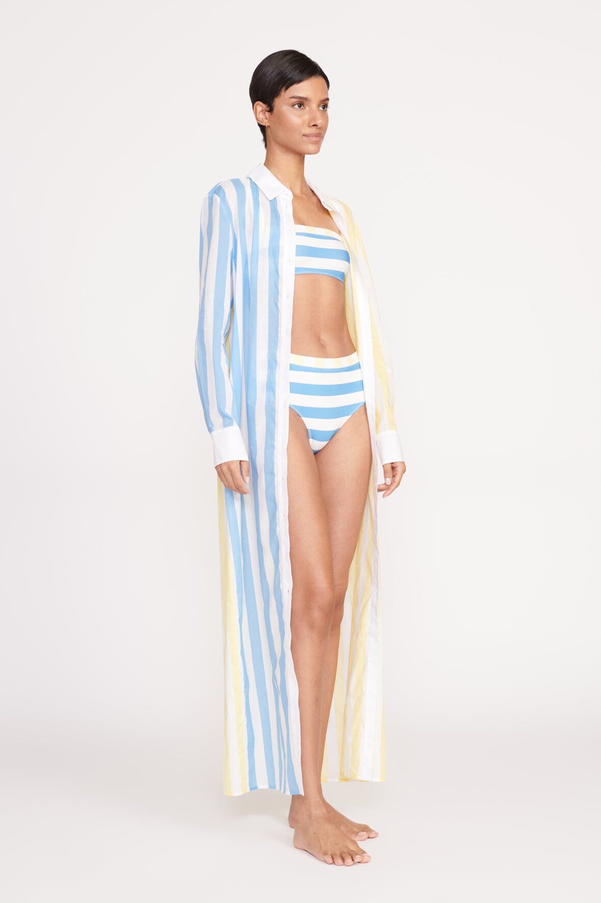 Image VITA DRESS | BUTTERCUP SEASHORE STRIPE 3 of 5 and Clicking this image will trigger a zoom pop-up