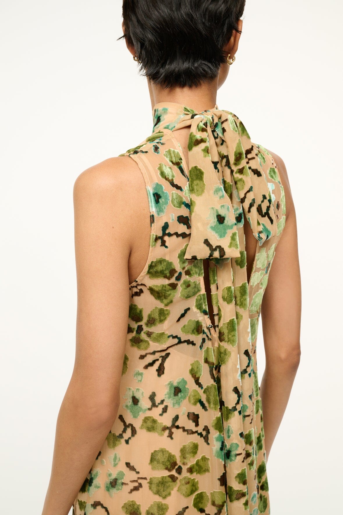 Image ALBEE DRESS | MOSS FLORAL TAPESTRY 2 of 7 and Clicking this image will trigger a zoom pop-up