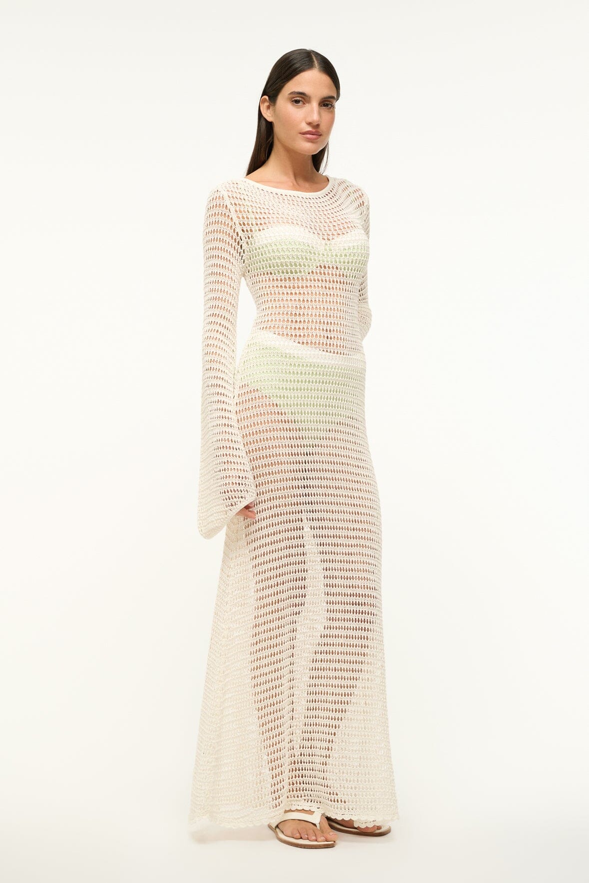 Image LORENA DRESS | IVORY 2 of 7 and Clicking this image will trigger a zoom pop-up