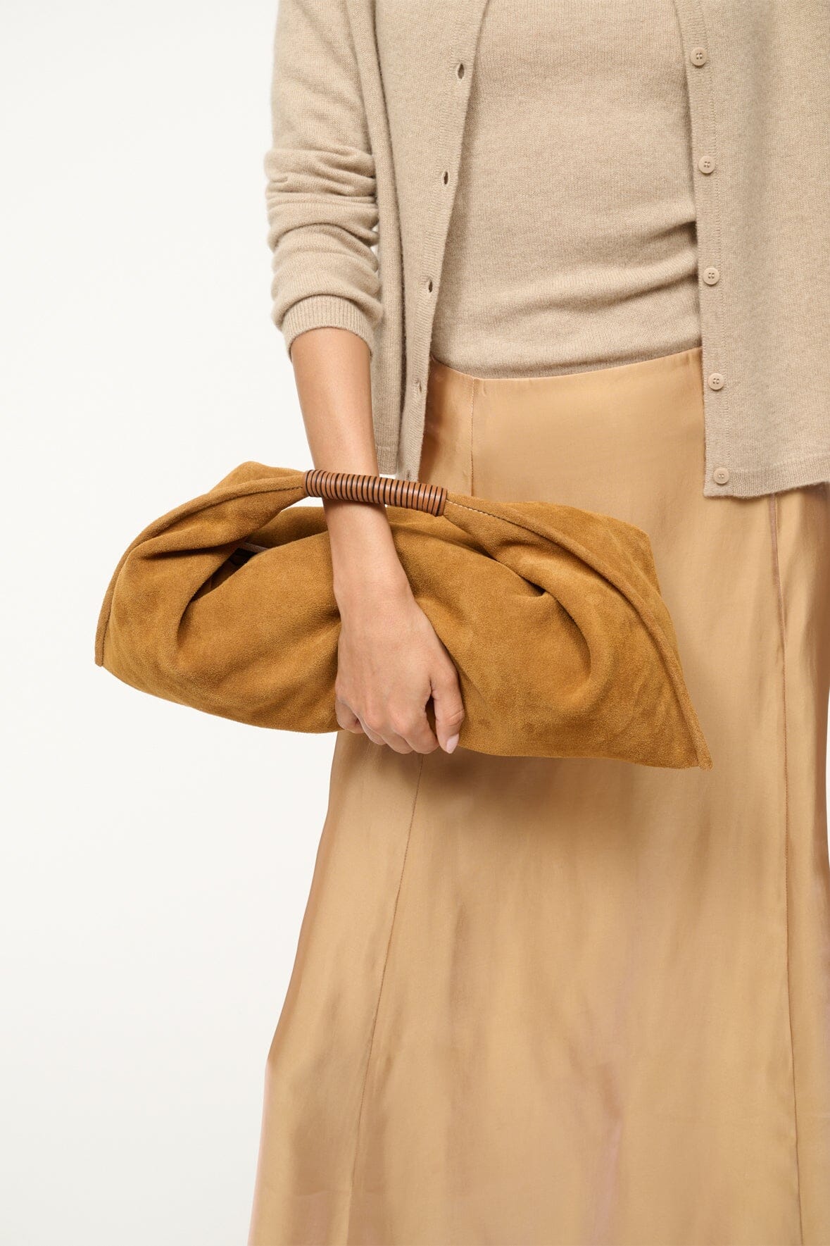 【関税込み】Staud タン ミニ Ronnie バッグ MINI RONNIE BAG TAN SUEDE
