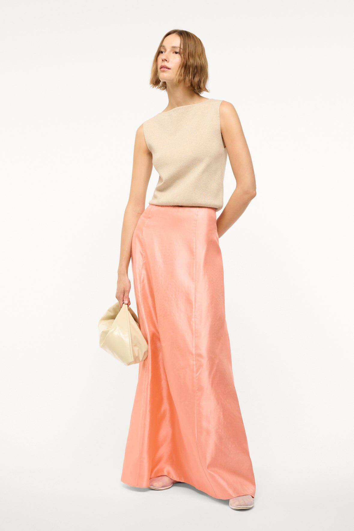 Image VINCENZO SILK SKIRT | CARNATION 3 of 8 and Clicking this image will trigger a zoom pop-up