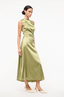 Image PHARE SILK DRESS | MOSS 2 of 7