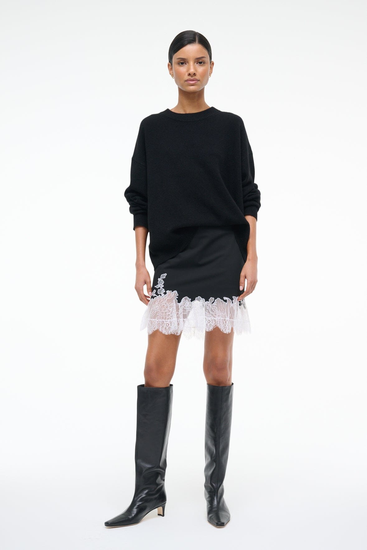 Image NADIA MINI SKIRT | BLACK 3 of 7 and Clicking this image will trigger a zoom pop-up
