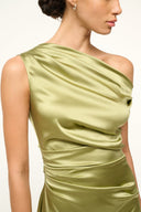 Image PHARE SILK DRESS | MOSS 6 of 7