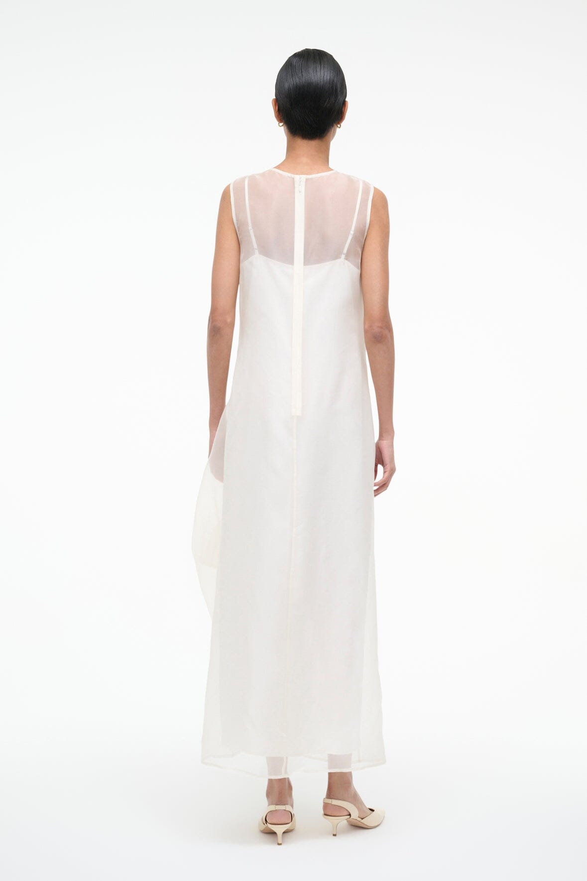 STAUD, Viola Dress in Ivory, Size Small STAUD, Viola Dress in Ivory, Size Small