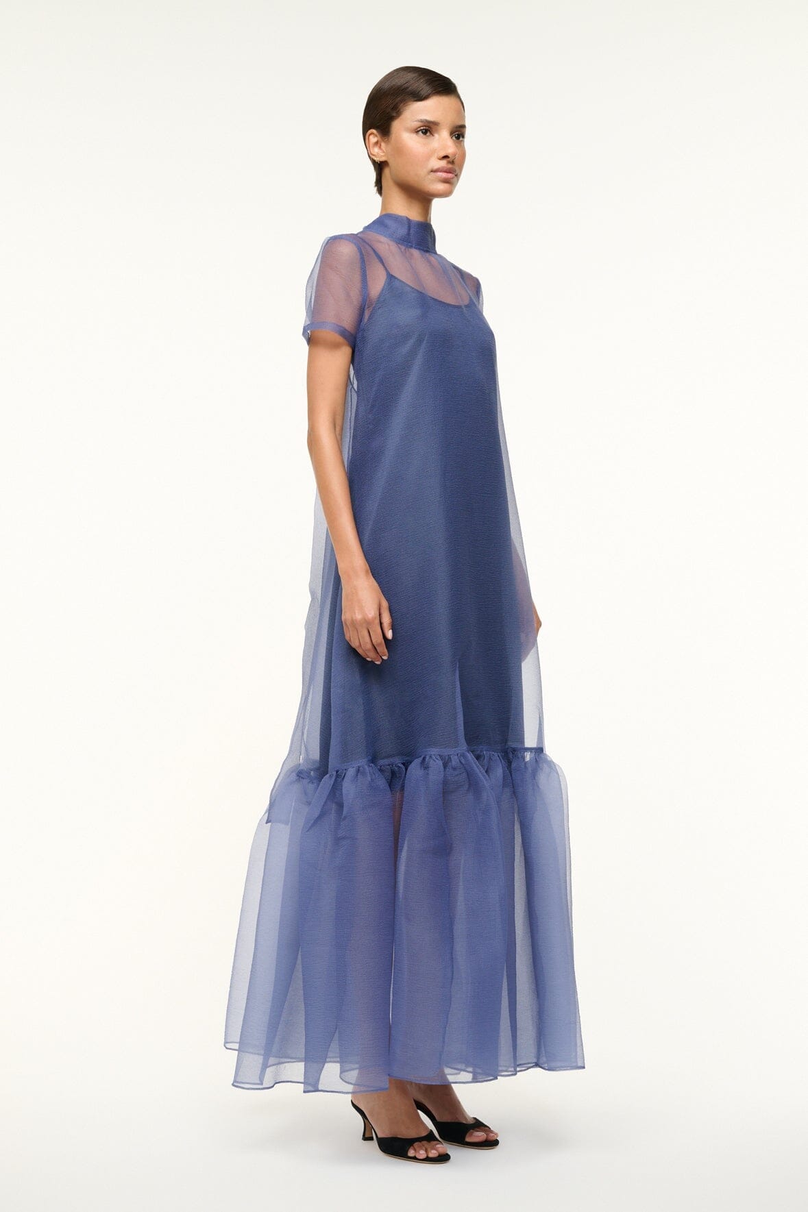 残り僅か！【STAUD】CALLUNA DRESS BLUE ROSE Staud Calluna Blue Dress | Pickle