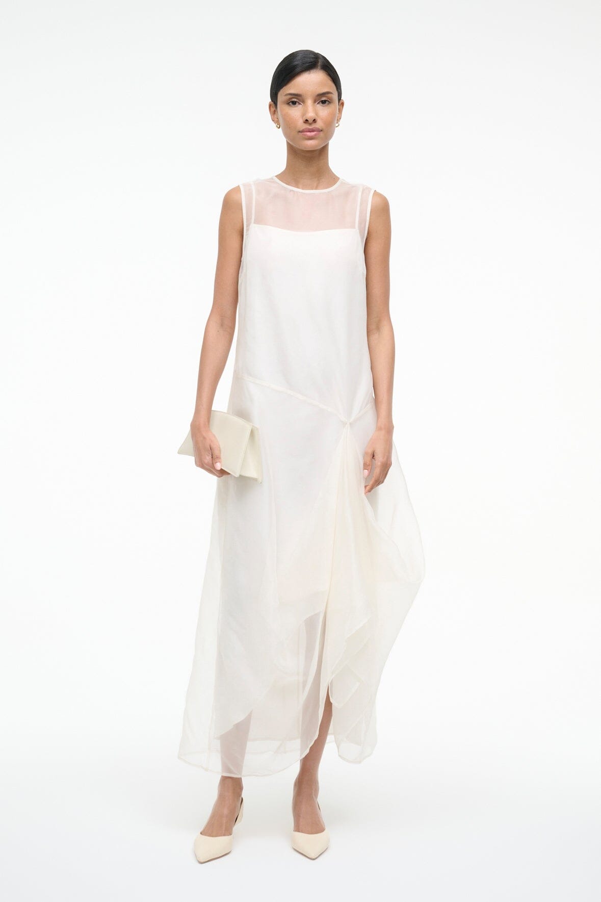 Image VIOLA DRESS | IVORY 1 of 7 and Clicking this image will trigger a zoom pop-up