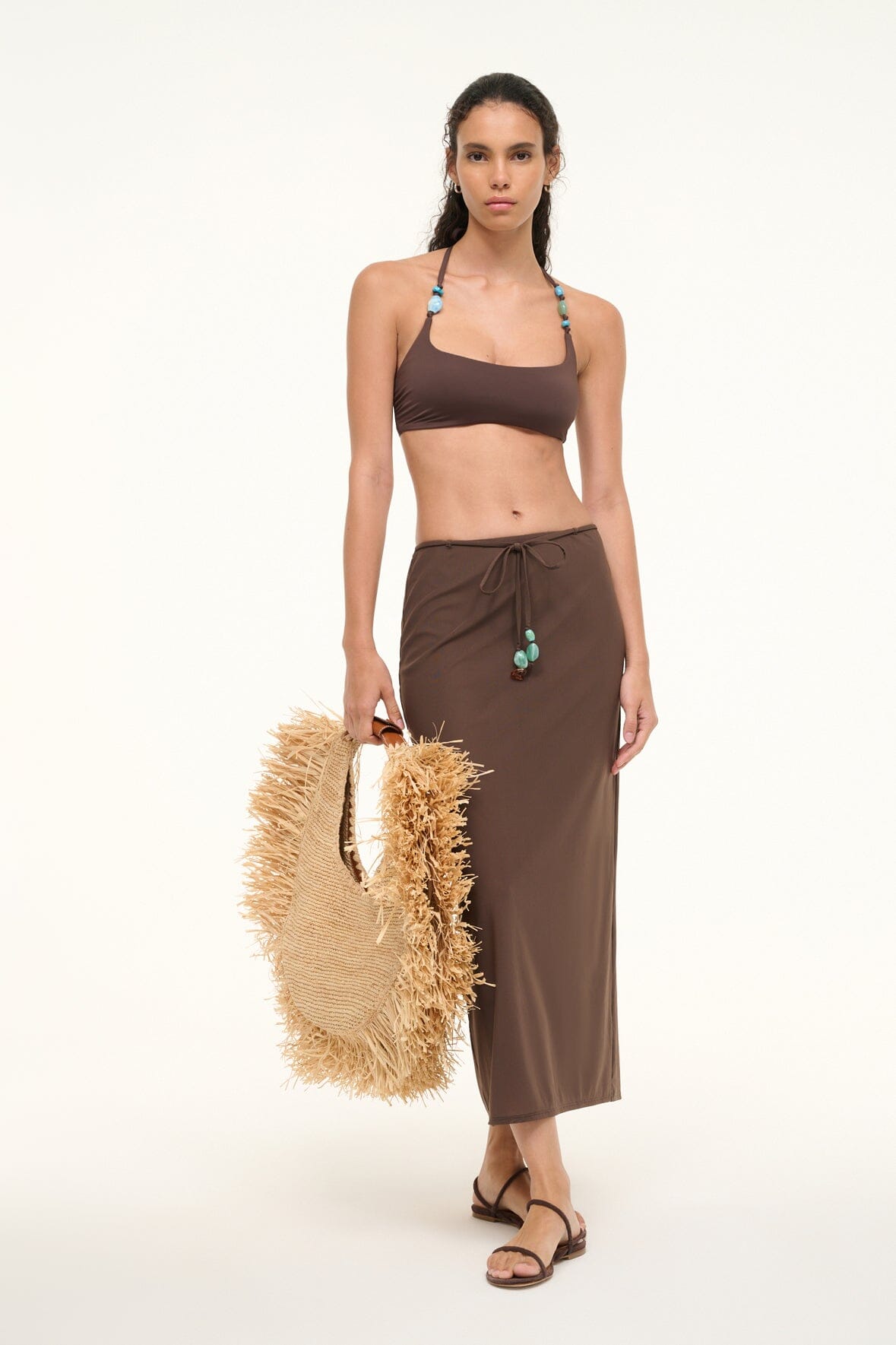 Image MILENA SKIRT | DARK CHOCOLATE 3 of 8 and Clicking this image will trigger a zoom pop-up