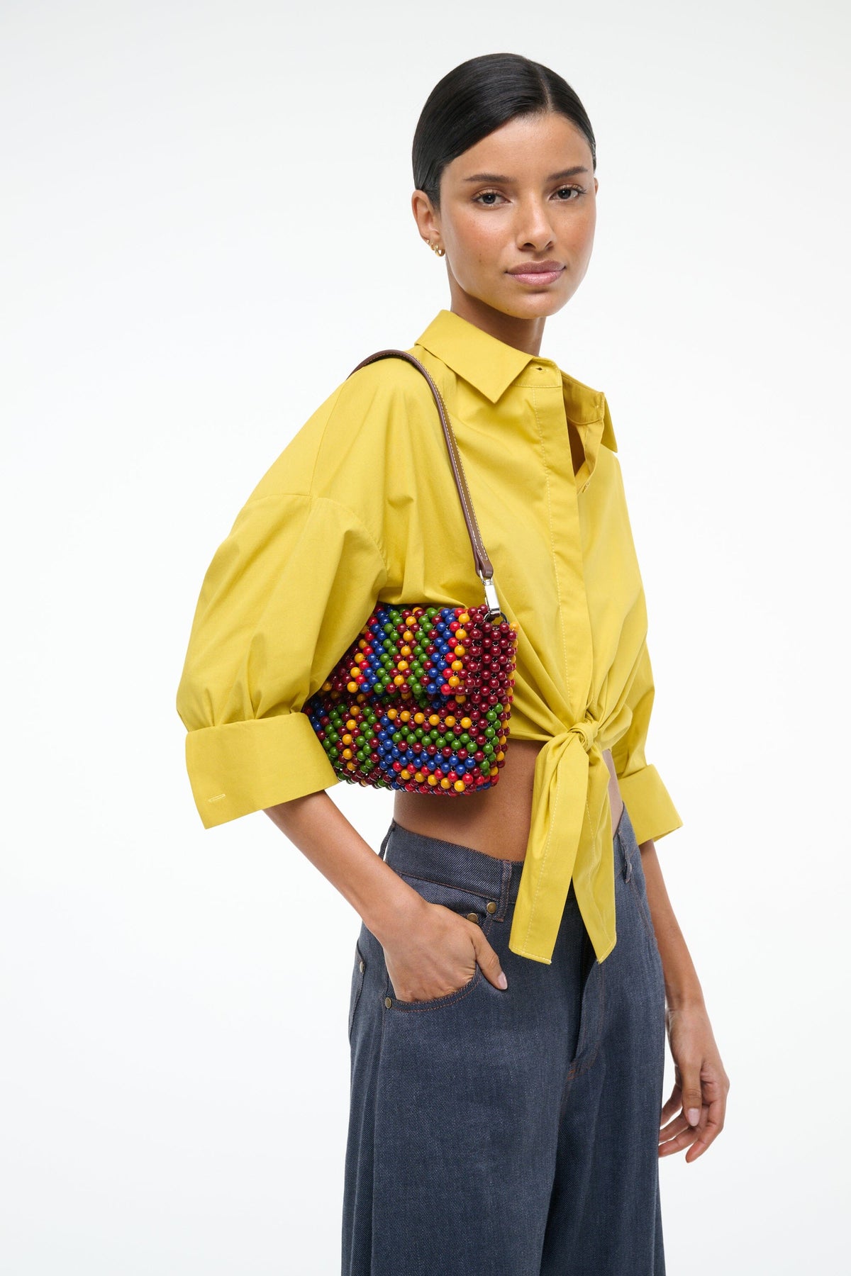 Image TIMMY CONVERTIBLE SHOULDER BAG | JUNGLE STRIPE 4 of 7 and Clicking this image will trigger a zoom pop-up