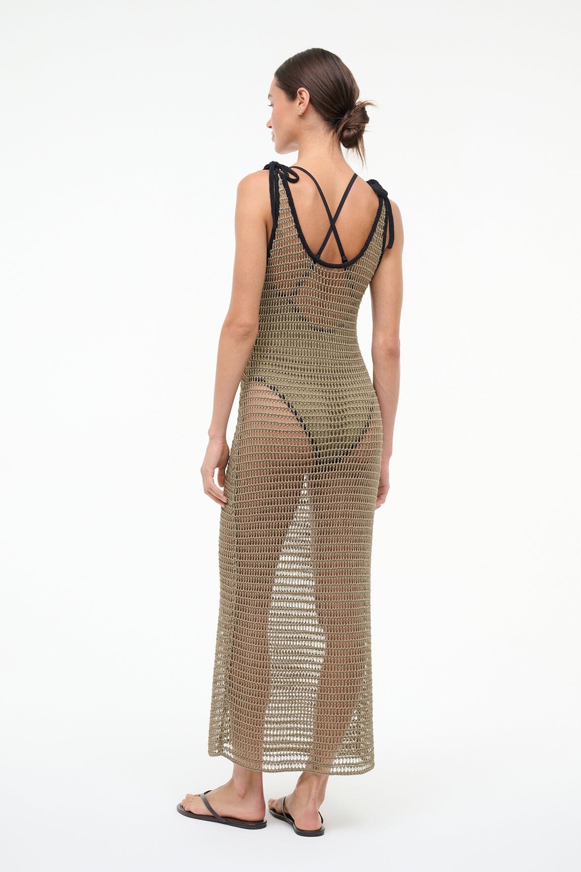 staud mesh dress STAUD, Leona Mesh Dress in Blue Haze Multi, Size XS
