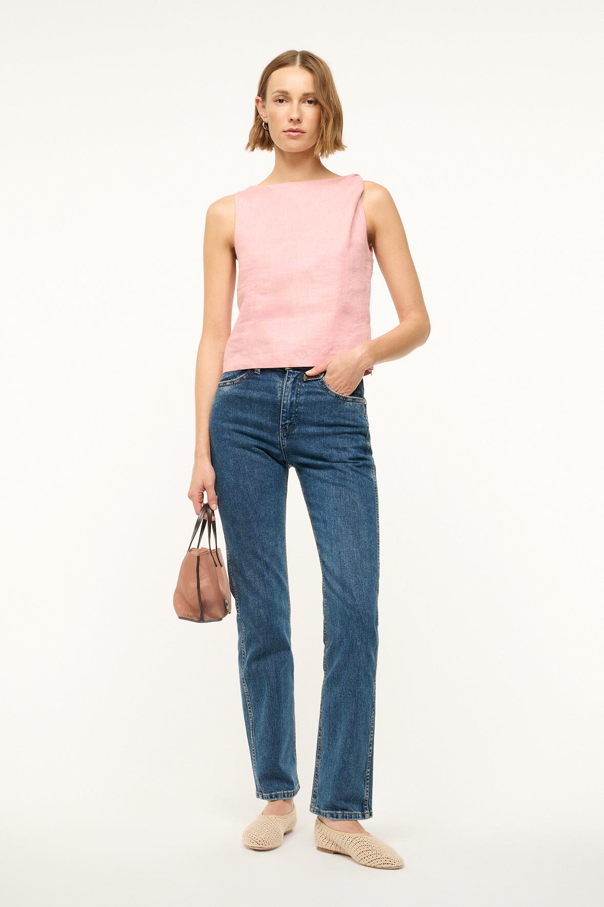 Image BOA LINEN TOP | FADED BLUSH 2 of 6 and Clicking this image will trigger a zoom pop-up