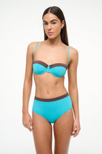 JO BALCONETTE BIKINI TOP | TEAL DARK CHOCOLATE