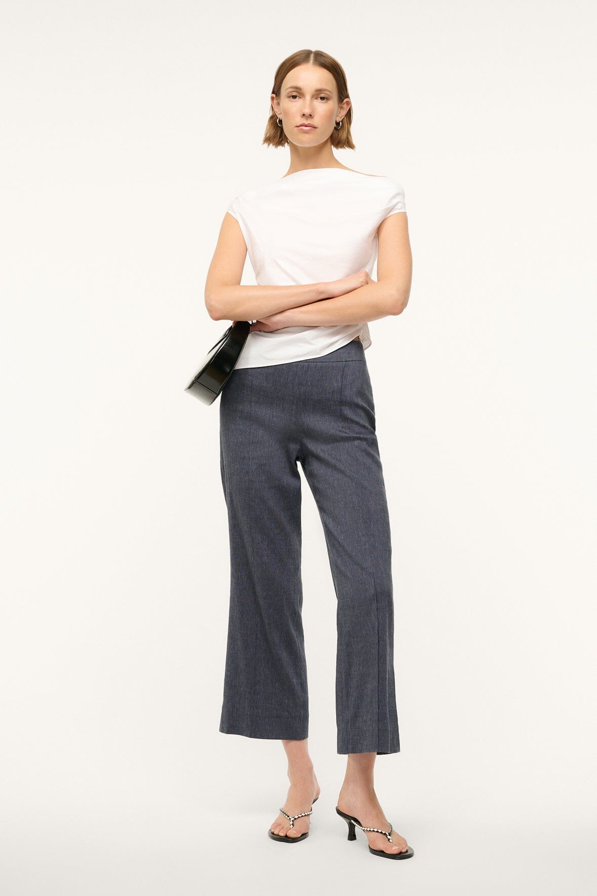 Image KNACK LINEN PANT | CHAMBRAY 1 of 6 and Clicking this image will trigger a zoom pop-up