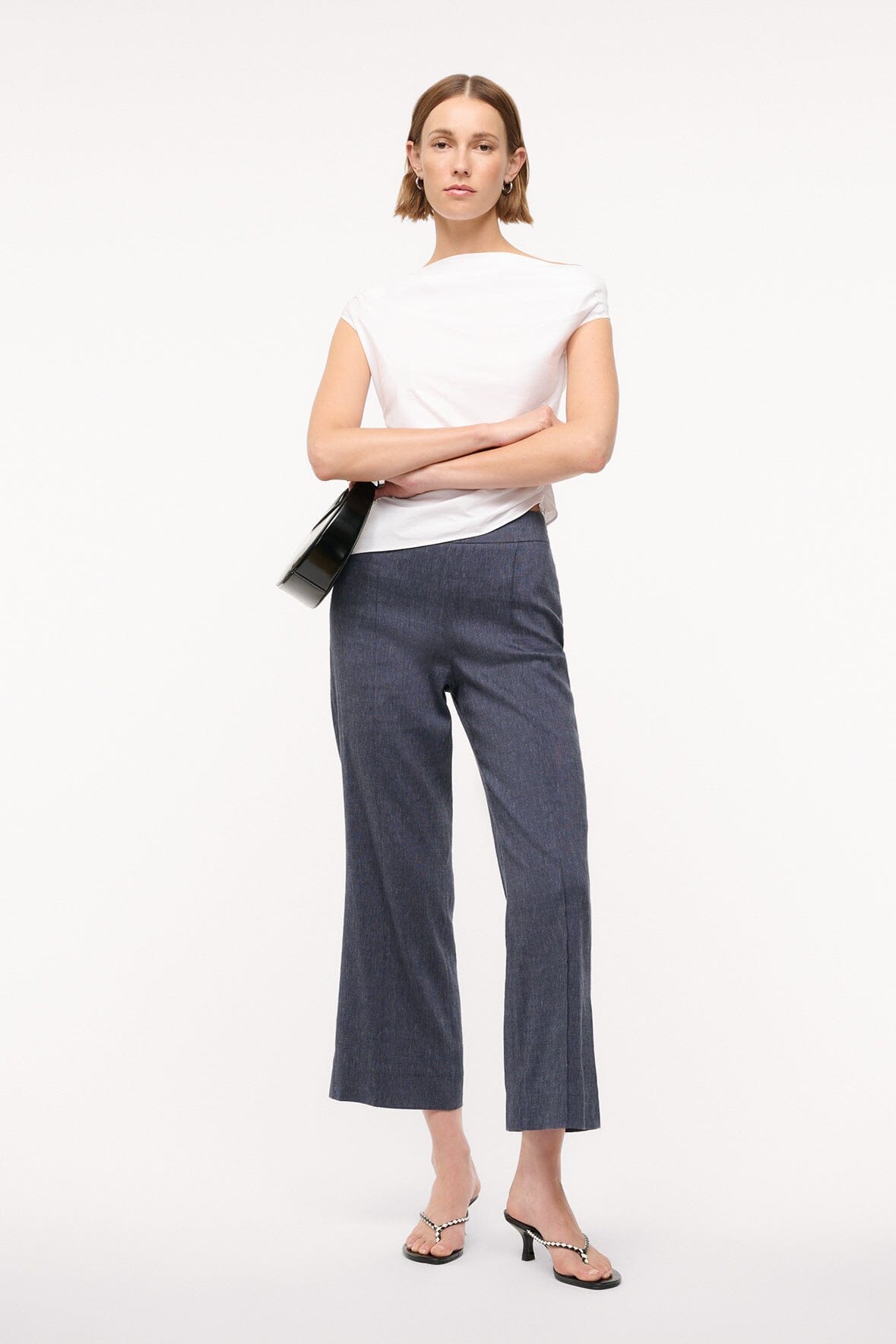 Image KNACK LINEN PANT | CHAMBRAY 1 of 5 and Clicking this image will trigger a zoom pop-up