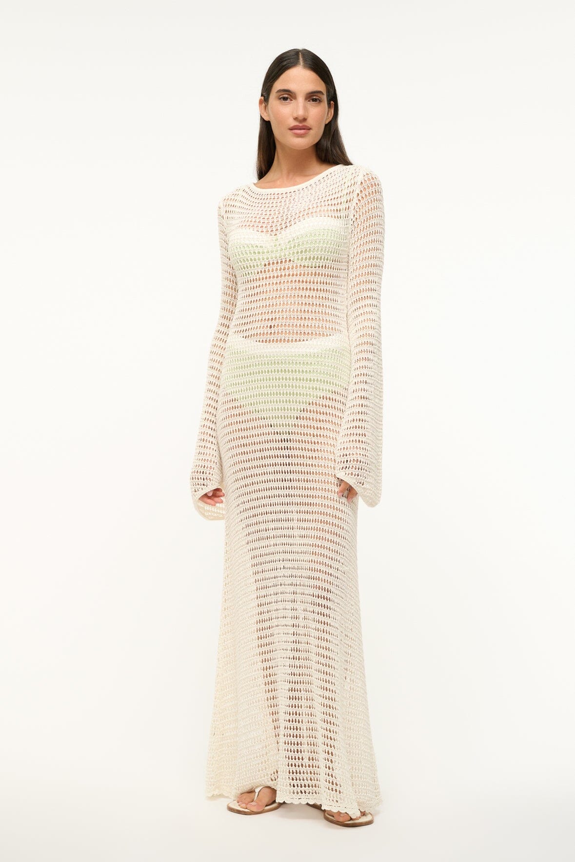 Image LORENA DRESS | IVORY 4 of 7 and Clicking this image will trigger a zoom pop-up