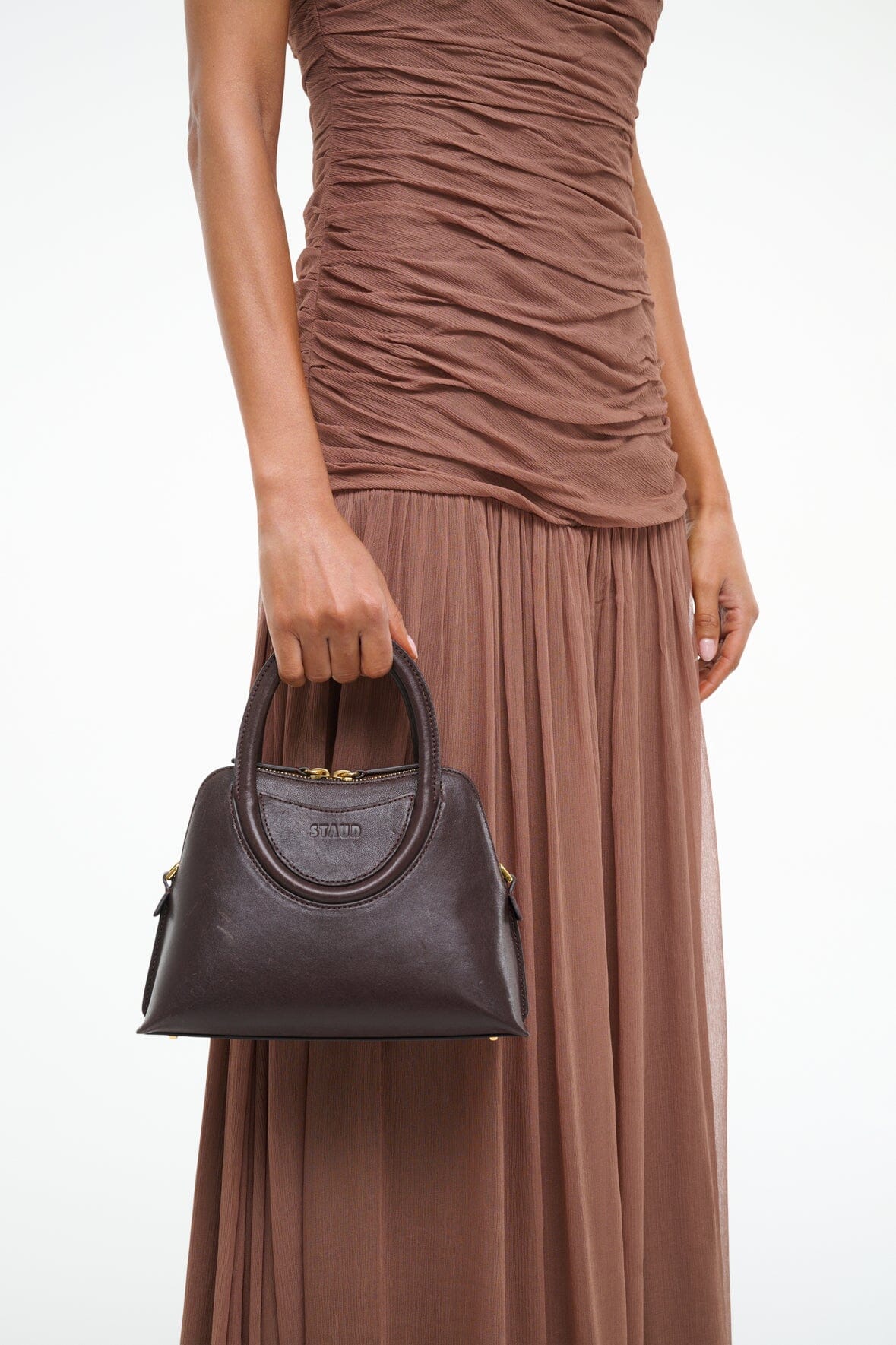Image NAOMI MINI SATCHEL | ESPRESSO 2 of 7 and Clicking this image will trigger a zoom pop-up
