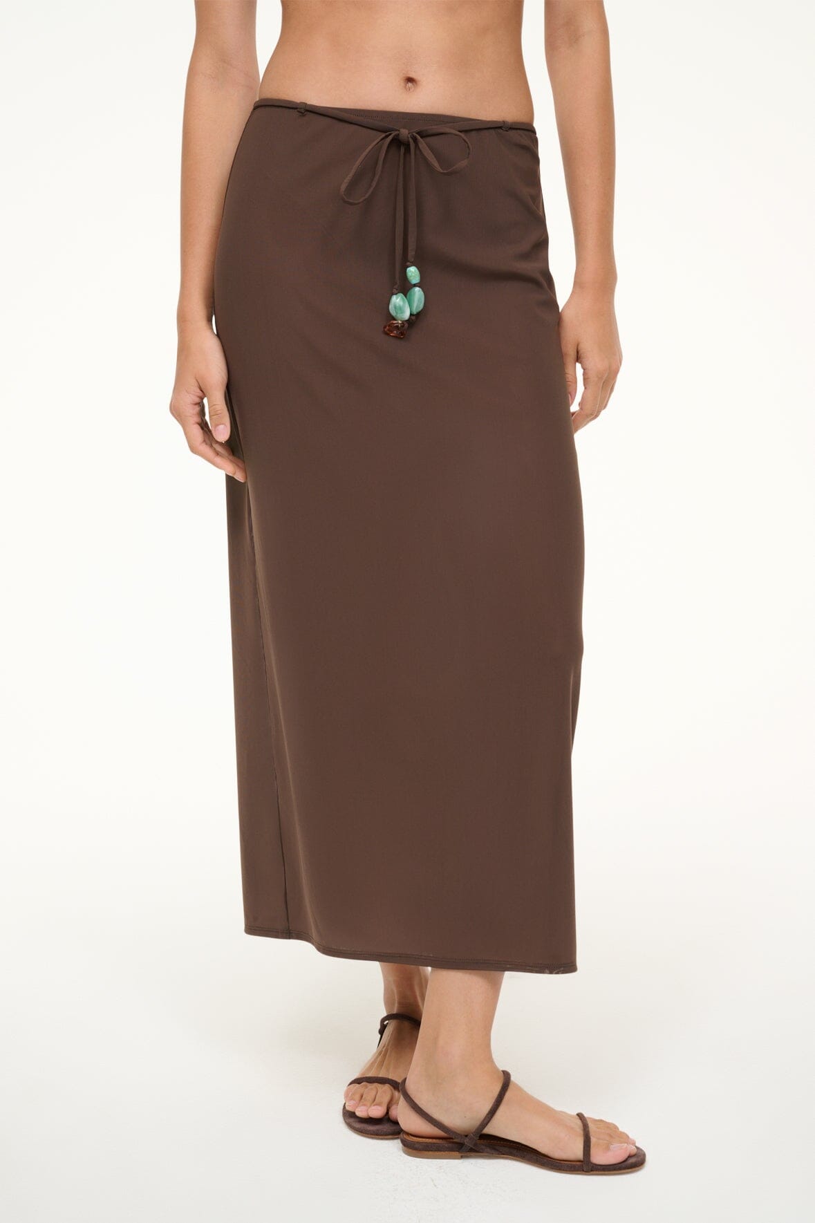 Image MILENA SKIRT | DARK CHOCOLATE 2 of 8 and Clicking this image will trigger a zoom pop-up