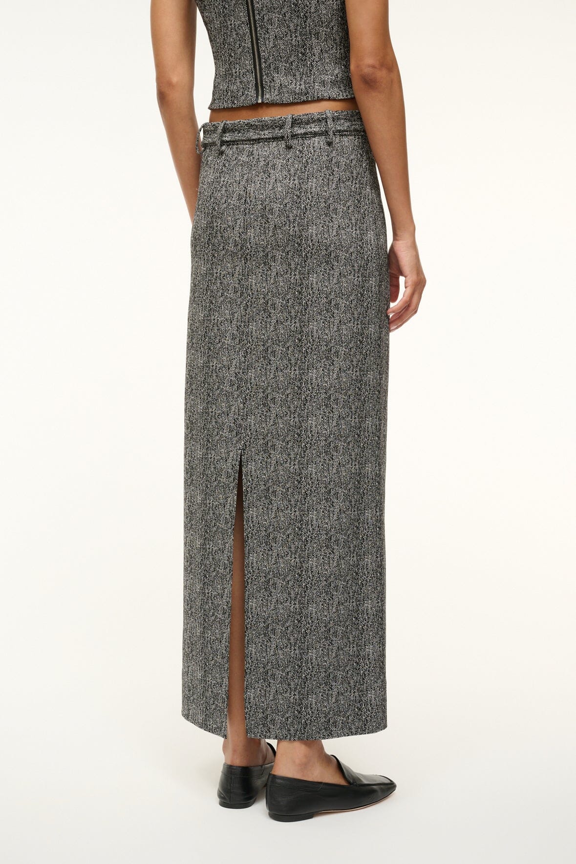 MURRAY SKIRT | TEXTURED HERRINGBONE - Slide 3 of 5