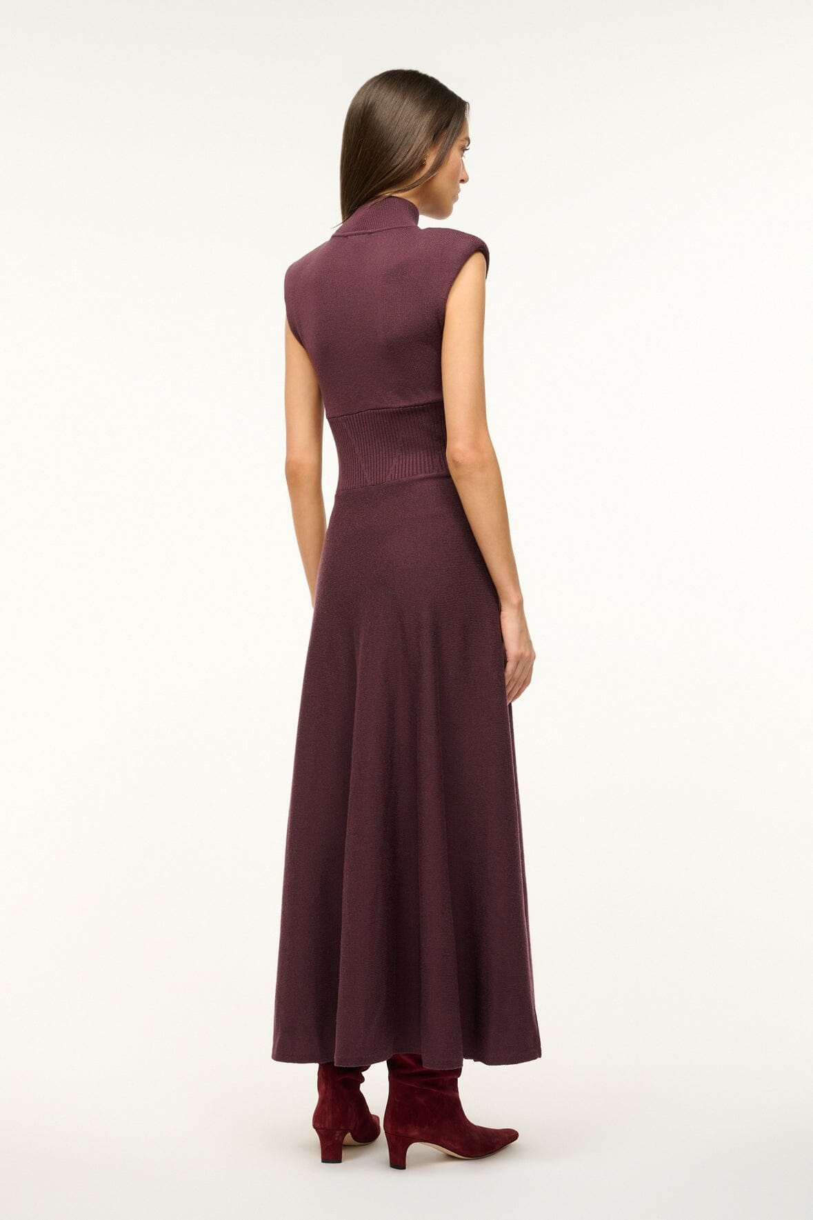 Image LAFAYETTE DRESS | MERLOT 5 of 6 and Clicking this image will trigger a zoom pop-up