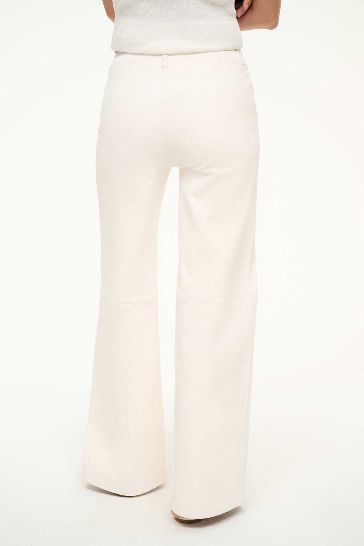 Image ALINE LEATHER PANTS | IVORY 5 of 7 and Clicking this image will trigger a zoom pop-up