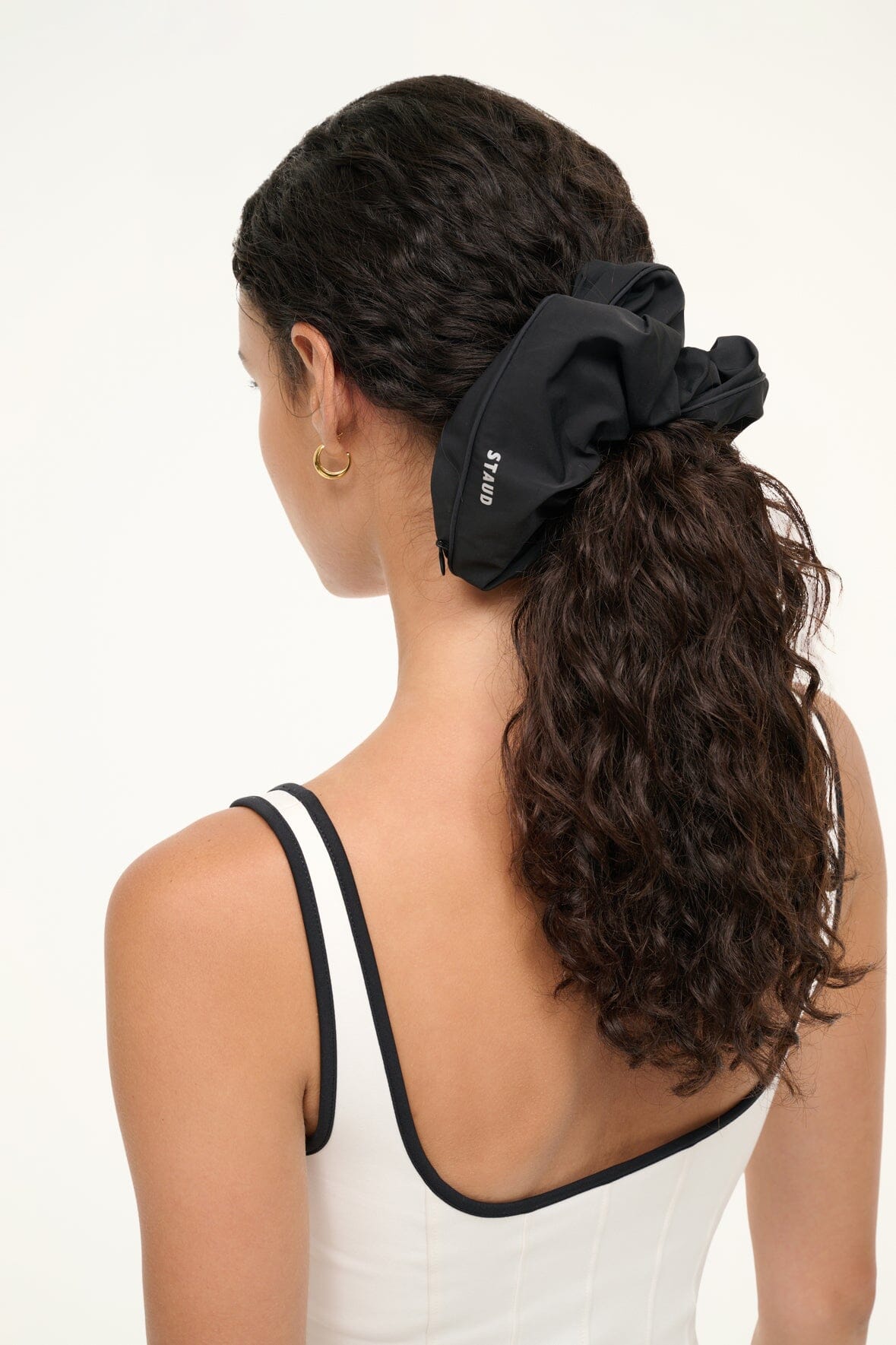 Image GORGE SCRUNCHIE | BLACK 2 of 6 and Clicking this image will trigger a zoom pop-up