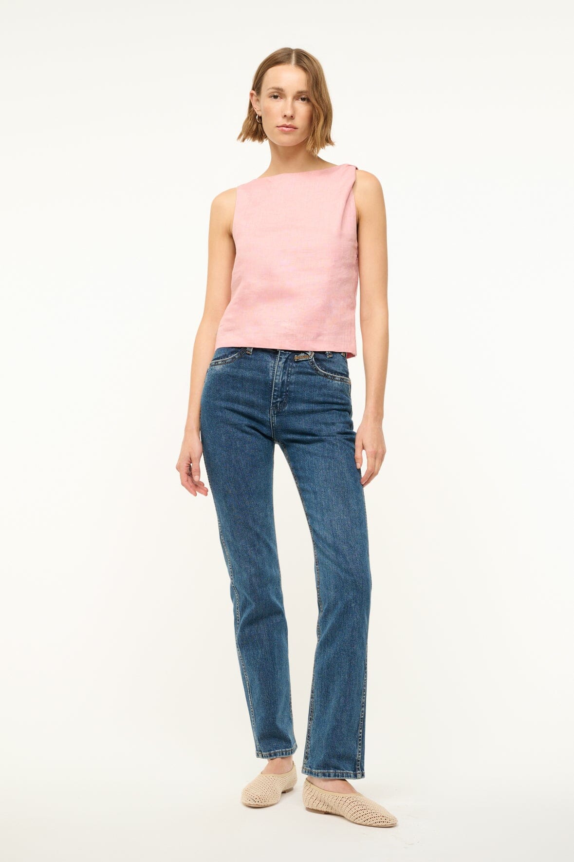 Image BOA LINEN TOP | FADED BLUSH 5 of 6 and Clicking this image will trigger a zoom pop-up