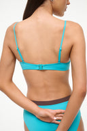 Image JO BALCONETTE BIKINI TOP | TEAL DARK CHOCOLATE 7 of 9