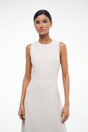 STAUD, Martine Linen Dress in Natural, Size 14 STAUD, Martine Linen Dress in Natural, Size 14