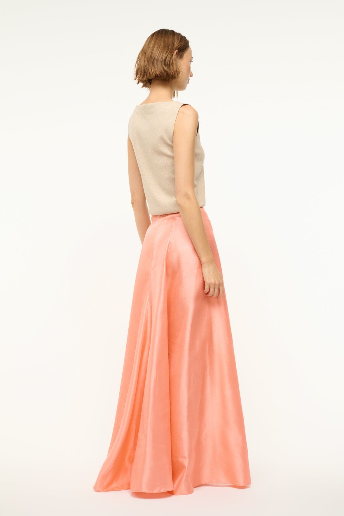 Image VINCENZO SILK SKIRT | CARNATION 4 of 8 and Clicking this image will trigger a zoom pop-up