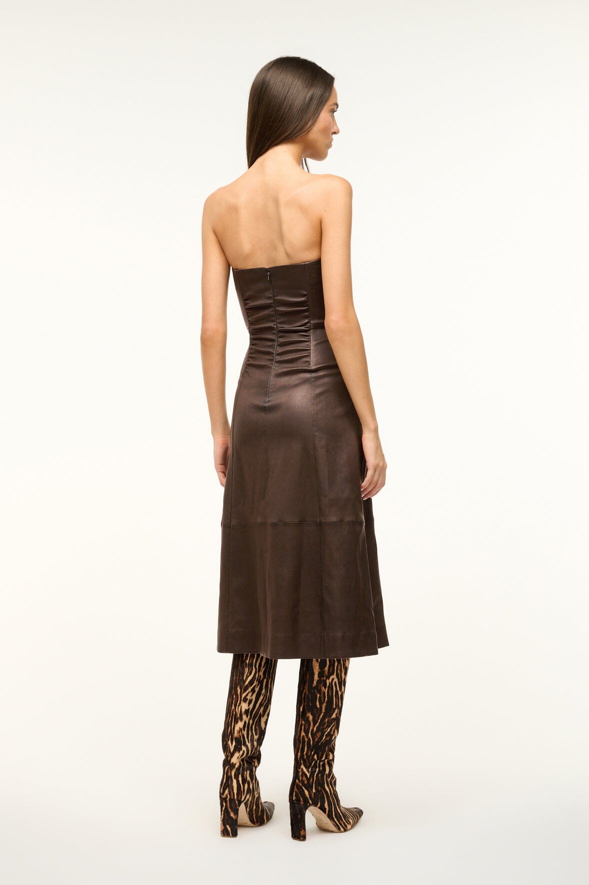 Image BOWERY LEATHER DRESS | TIRAMISU 4 of 5 and Clicking this image will trigger a zoom pop-up