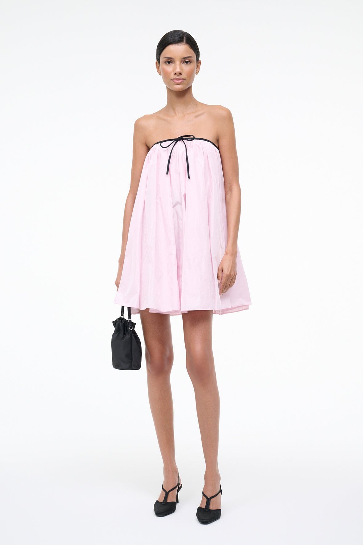 staud pink dress Ingrid 100% Polyester (outer) STAUD, Albee Dress in Dahlia