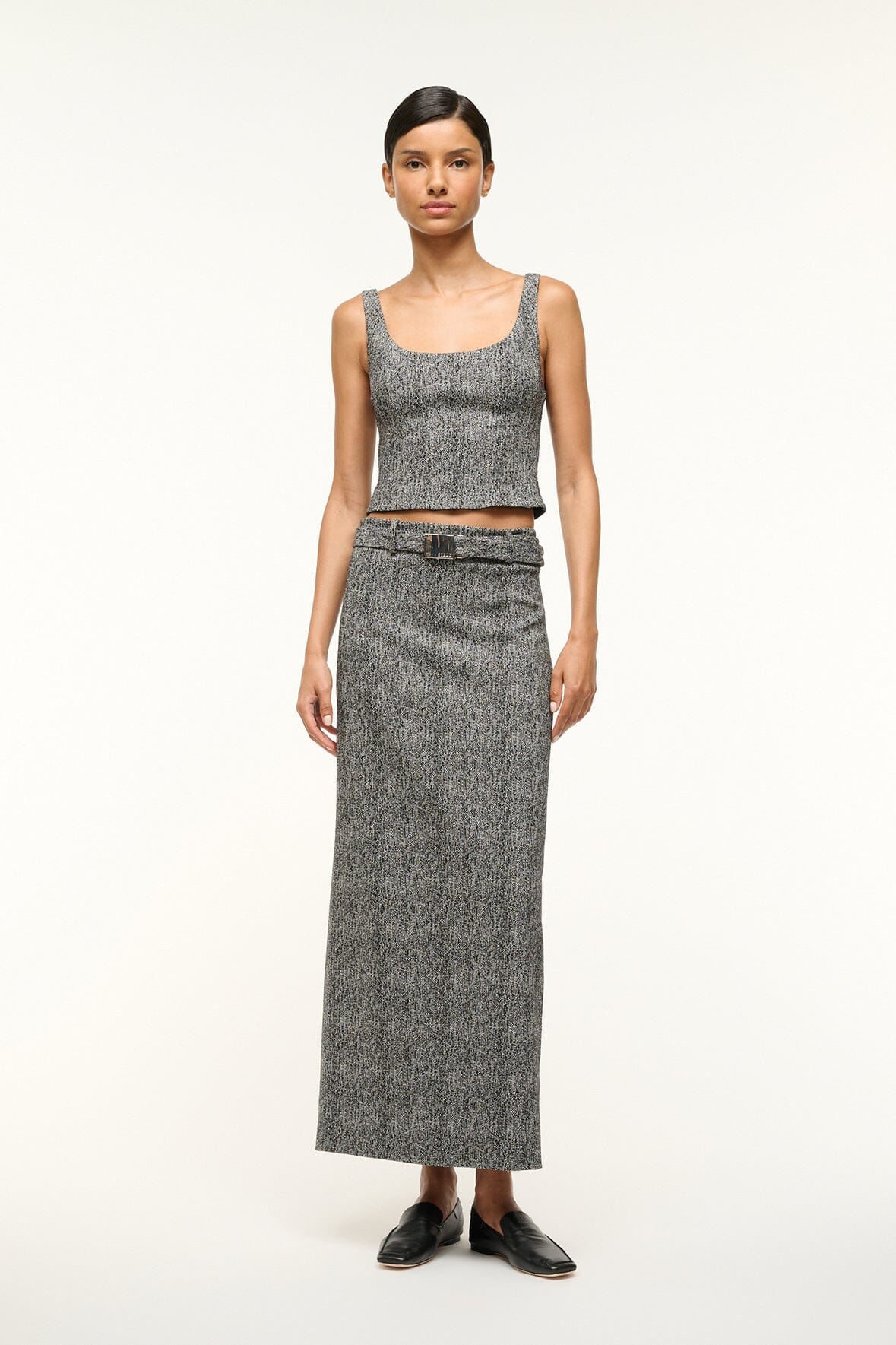 【NONCODE】Donna herringbone banding skirt MURRAY SKIRT TEXTURED HERRINGBONE