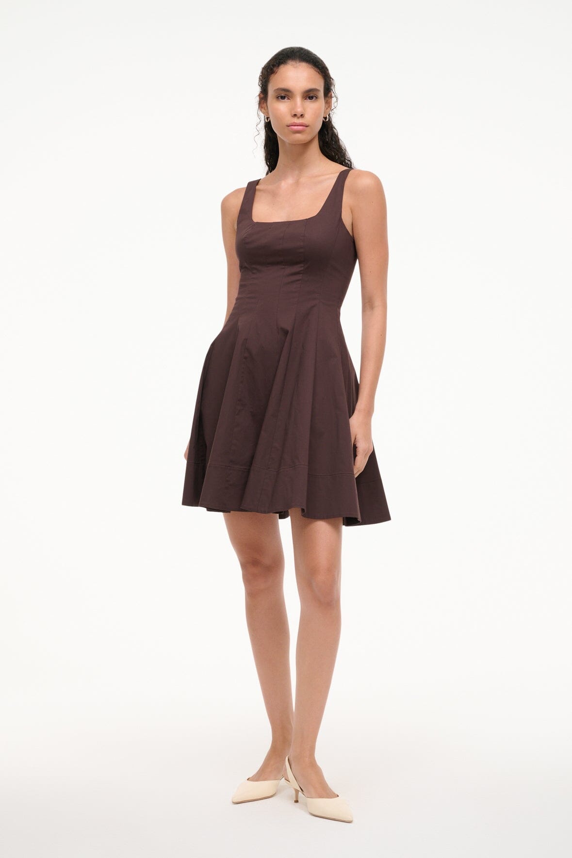 STAUD, Mini Wells Dress in Earth, Size 14 STAUD, Mini Wells Dress in Earth, Size 14
