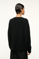 Image SERRANO CASHMERE RELAXED CREW | BLACK 3 of 6