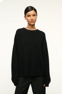 Image SERRANO CASHMERE RELAXED CREW | BLACK 1 of 6